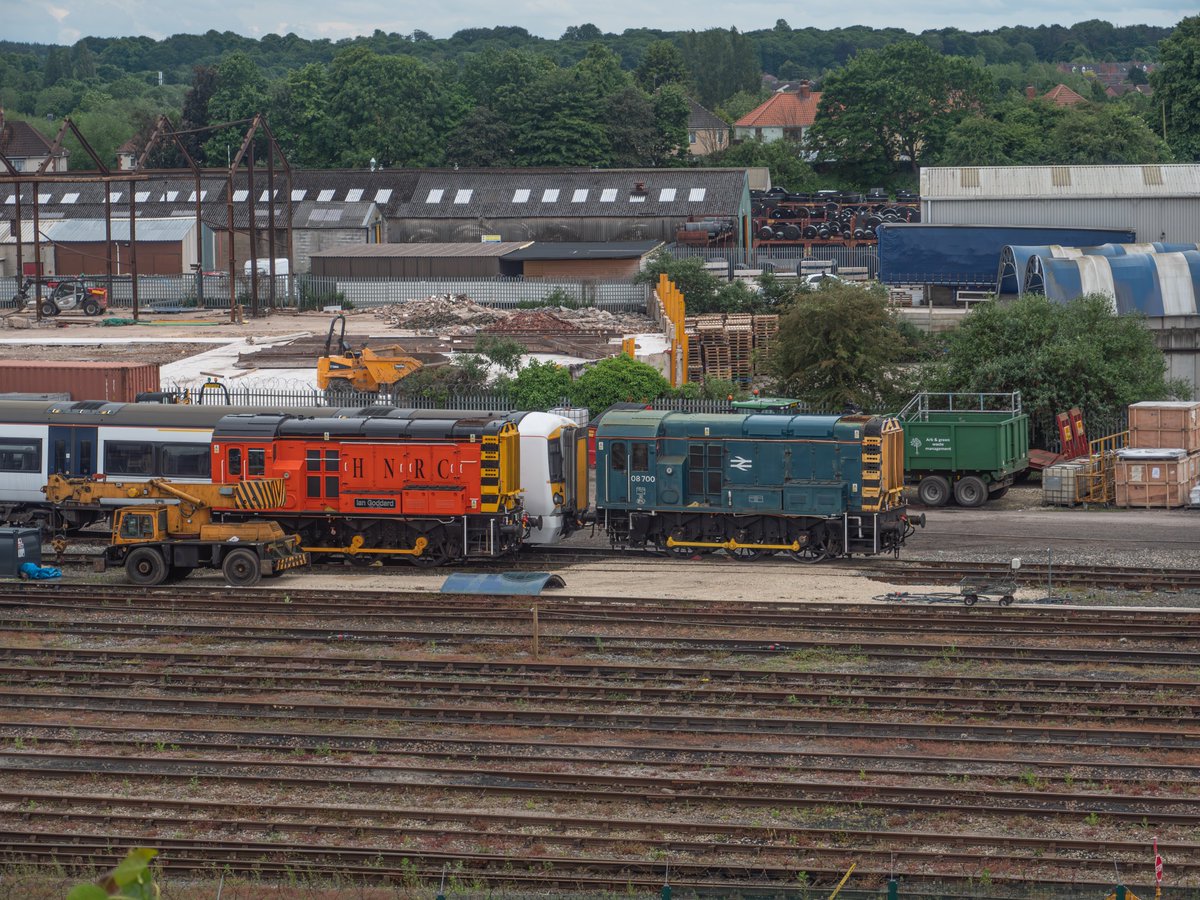 Shunting duties done for the day. 08700 & 08799 Worksop Up Yard 29/05/24