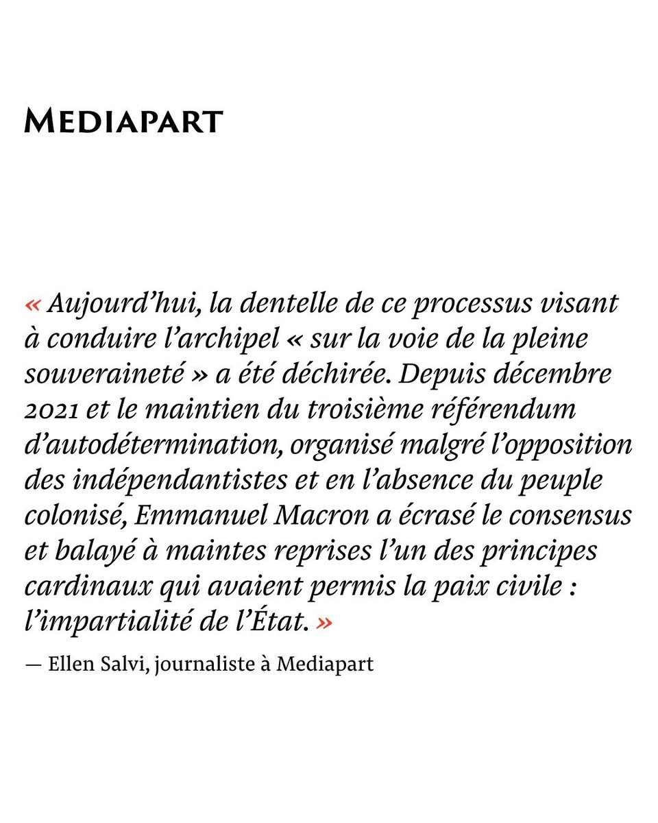 Les expressions des représentants de l’État et les actes de coercition qui les ont accompagnées ont fait replonger la Nouvelle-Calédonie dans ses pires souvenirs. Un parti pris d'@ellensalvi 👉‍ l.mediapart.fr/jEo