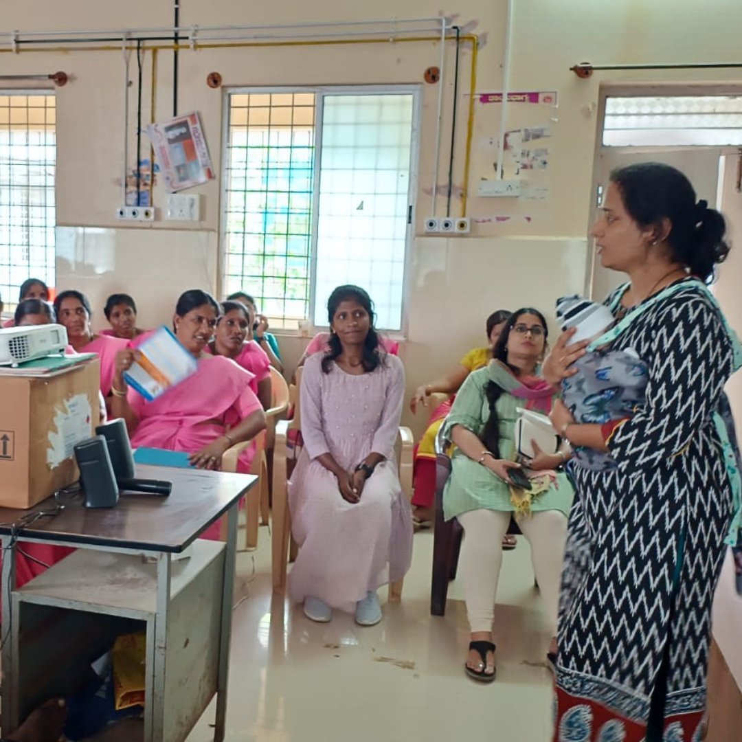 Representatives of @DHFWKA in Kunigal taluka, Tumakuru district, launched the Eligible Couple’s Card, developed by KHPT, for couples to understand the need to be in good health before planning a child. It also serves as a health screening record for both partners.

#KHPT4Change