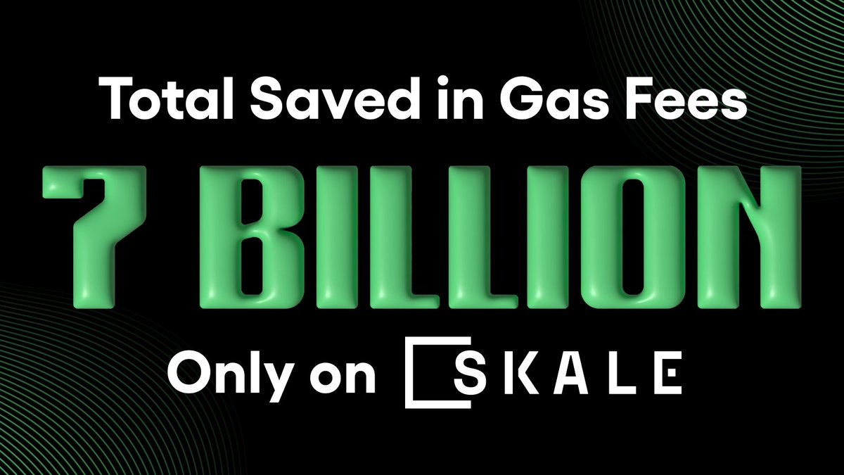 Wow, @SkaleNetwork hits massive milestone, saving users $7B+ in gas fees! Truly impressive, cementing their status as the undisputed king of gas savings. With SKALE, users keep more crypto in wallets, not wasted on high tx costs. 💰 A true game-changer in blockchain Space!!✨️