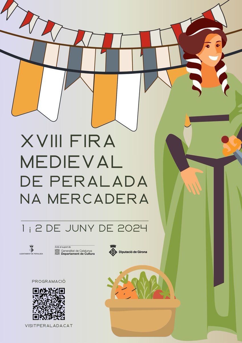 🥬🗡️Arriba la XVIII Fira Medieval de Na Mercadera de Peralada amb mercat d’artesans, espectacles i activitats per a tota la família!

🔵 Fira Medieval
📅 1 i 2 de juny de 2024
📍 #Peralada
👉 menutsgirona.cat/ca/agenda/fira…

#menutsgirona #agenda #firamedieval <a href="/ajperalada/">Ajuntament Peralada</a> <a href="/catexperience/">Catalunya Experience</a>