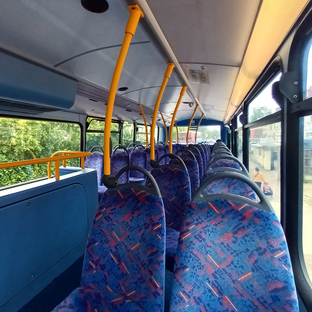 WhosThatGav's tweet photo. Got on bus. Absolutely rammed. People all jammed up against each other, standing in the aisle, tutting, moaning, barely any space to move. Went upstairs, not a bugger up there. #sothereyougo https://t.co/h4hpdfGXXK