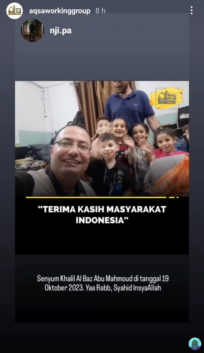 💚 Khalil Abu Mahmoud, relawan yg sering membagikan bantuan dari Indonesia untuk 🇵🇸 dari aqsa group, ditembak &amp; syahid hari ini saat beliau membagikan makanan di pengungsian.

Nangis ya Tuhan.. 😢😢