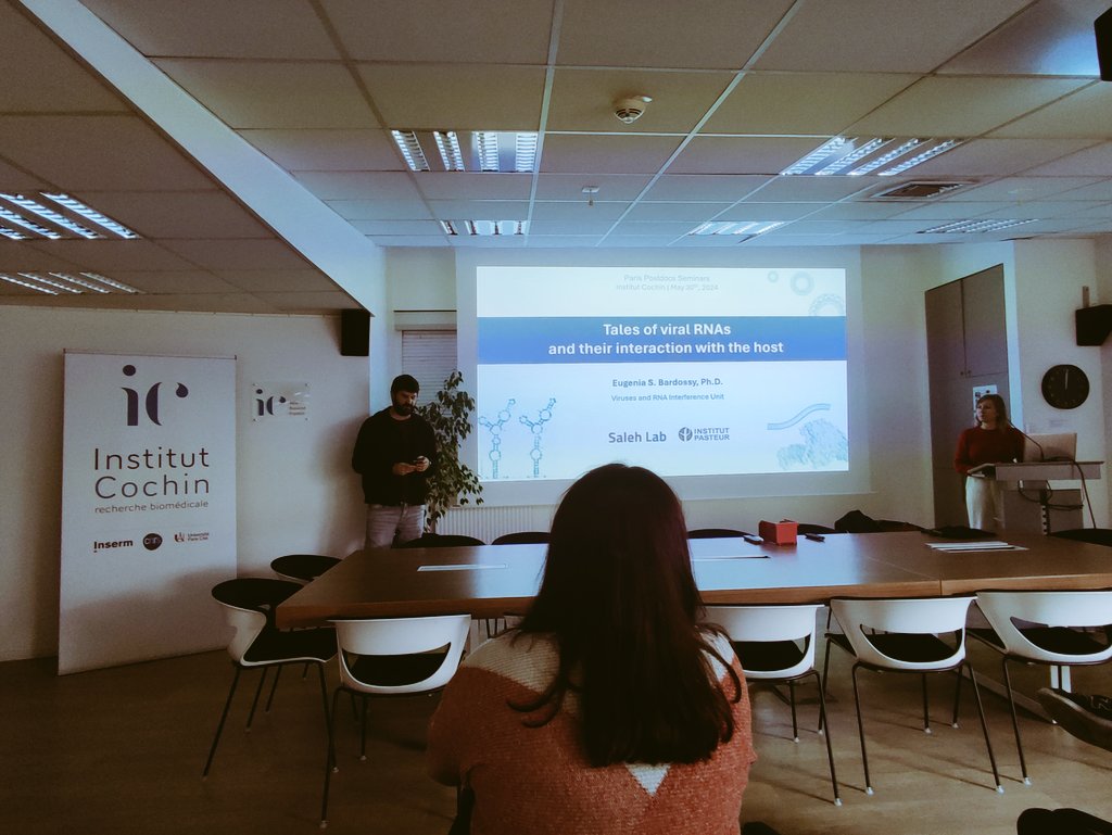Rubén González (@gonzalezrvirus) on Twitter photo Very interesting <a href="/ParisPostdocs/">Paris Postdocs Seminars</a> seminar today! Eugenia Bardossy (<a href="/EBardossy/">Eugenia Bardossy</a>, <a href="/SalehLabParis/">SalehLab</a>) at <a href="/InstitutCochin/">Institut Cochin</a> presenting her research on viral RNA interactions with the host. Very interesting <a href="/ParisPostdocs/">Paris Postdocs Seminars</a> seminar today! Eugenia Bardossy (<a href="/EBardossy/">Eugenia Bardossy</a>, <a href="/SalehLabParis/">SalehLab</a>) at <a href="/InstitutCochin/">Institut Cochin</a> presenting her research on viral RNA interactions with the host.