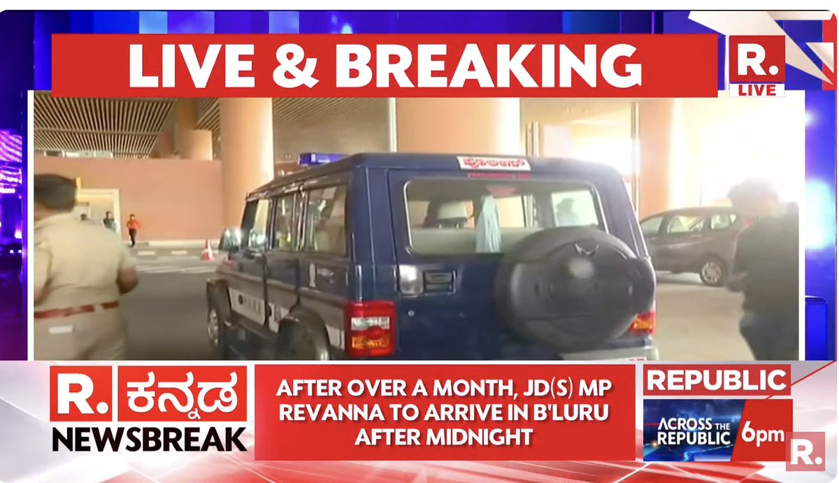 #BREAKING | Karnataka sleaze tape scandal: After a month, Prajwal Revanna is set to return to Bengaluru after midnight. SIT reaches the airport to arrest the JDS MP Tune in here - youtube.com/watch?v=v2uhs8… #Karnataka #JDS #PrajwalRevanna #HDRevanna