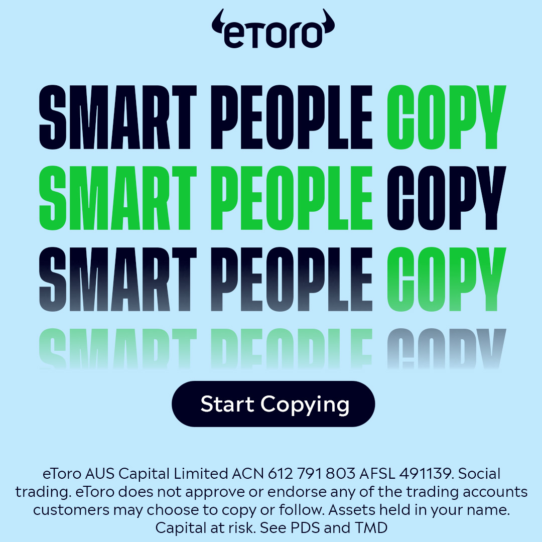 eToro's tweet photo. Originality is overrated.
Join eToro and copy top traders effortlessly. It's the smarter way of investing. 💡