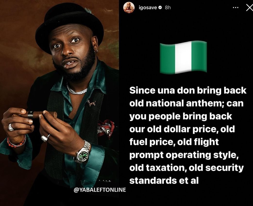 Since una don bring back old national anthem, can you bring back our old dollar price, old fuel price, etc.? - Comedian I Go Save queries.