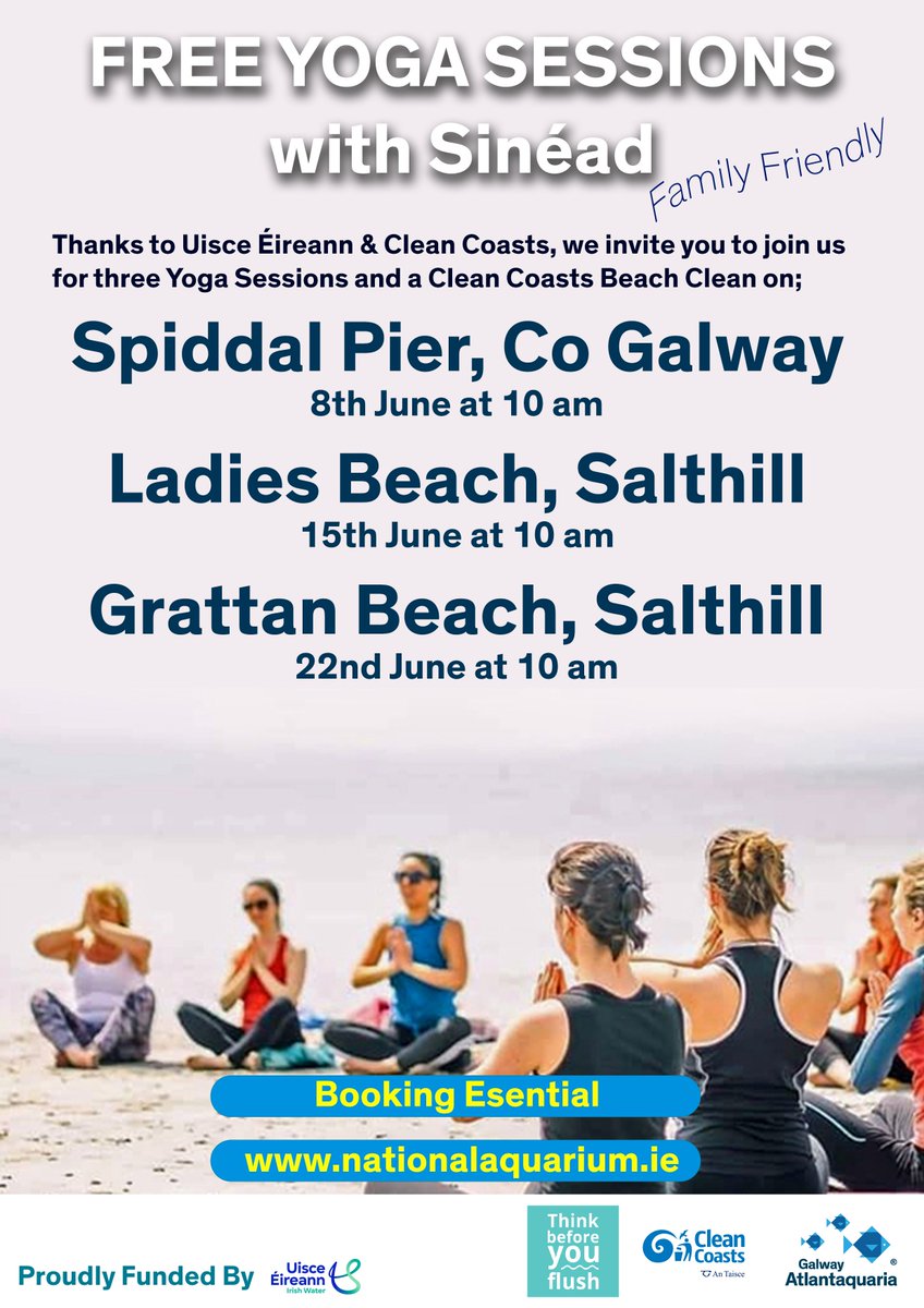 Are you in Galway and looking for something to do this #WorldOceanDay? Join #CleanCoasts, <a href="/GalwayAquarium/">Galway Atlantaquaria</a> &amp; #ThinkB4UFlush for a yoga session and beach clean. 
Book your session here: bit.ly/3QZHYyc