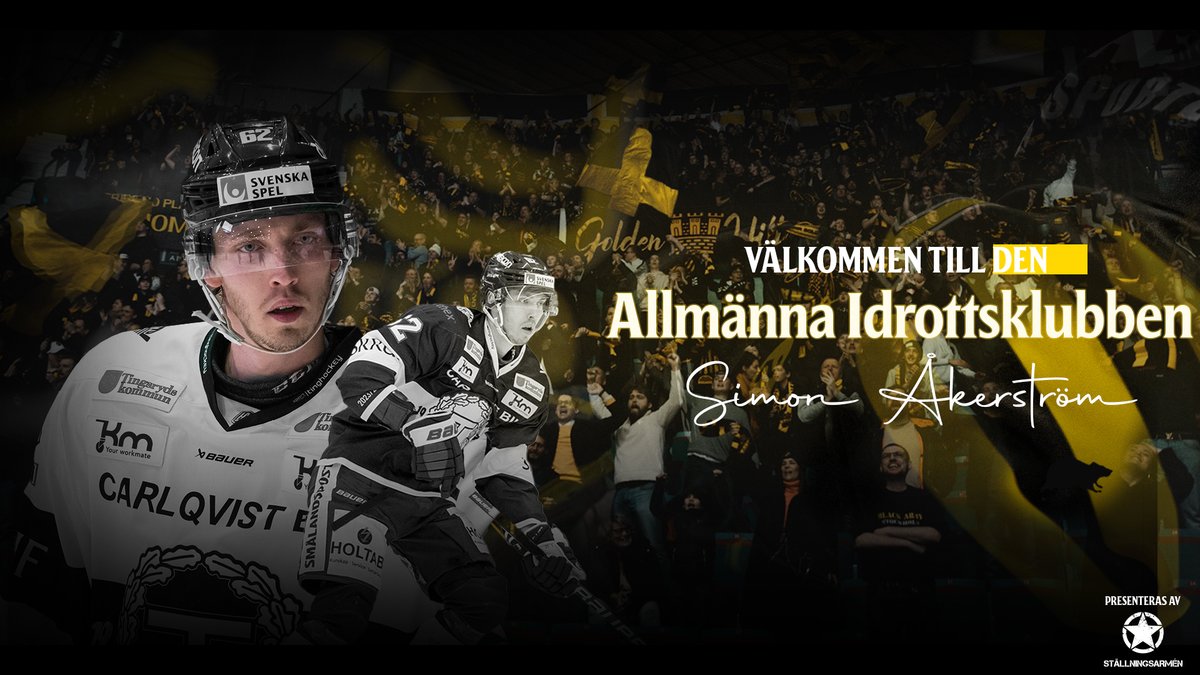 Varmt välkommen, Simon 🖤💛

Backsidan har stärkts till kommande säsongen – Simon Åkerström är en del av vårt AIK!

🔗 Läs mer om den senaste backrekryteringen på aikhockey.se