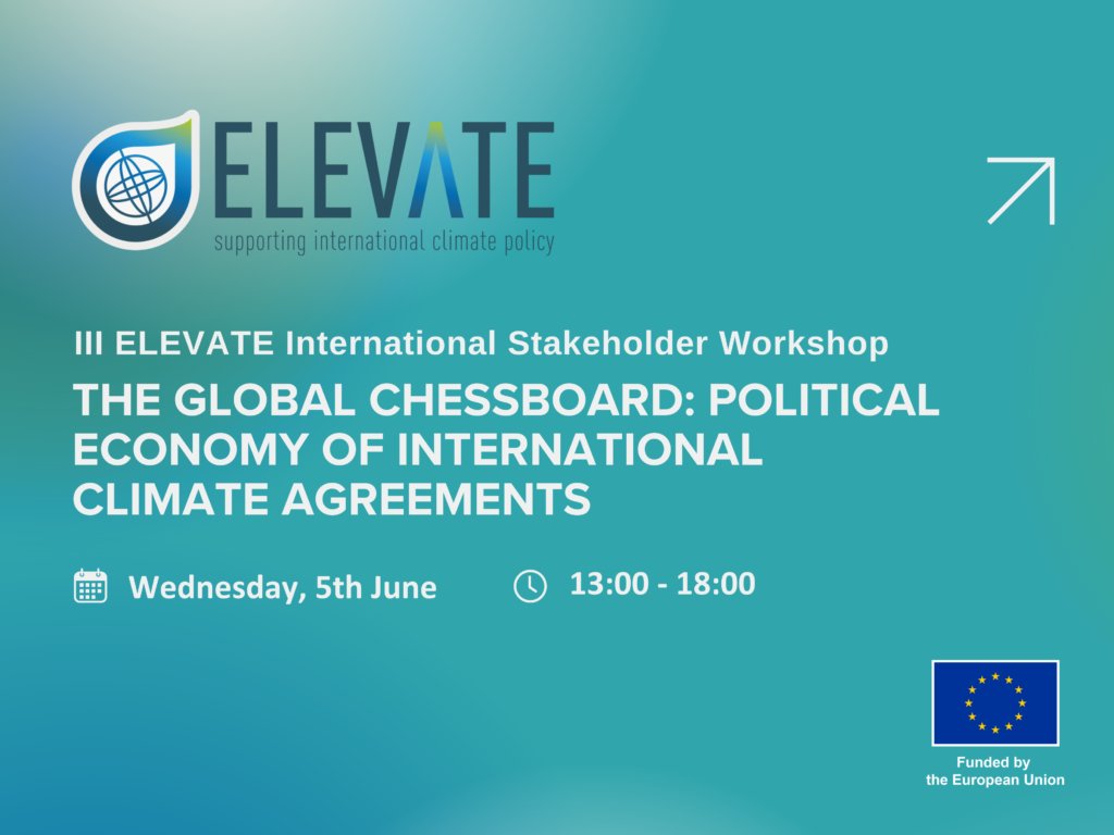 We're excited to host the III ELEVATE International Stakeholder Workshop at #SBSTA60 next Wednesday! 🌍

This event will bring together over 40 participants to discuss the political economy of international climate agreements 💡

🔗More information on elevate-climate.org/international-…