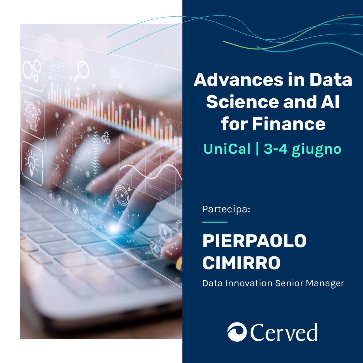 Cerved (@cervedgroup) on Twitter photo Il 3 e il 4 giugno Pierpaolo Cimirro, Data Innovation Senior Manager di #Cerved, parteciperà in qualità di relatore alla Training School del Master Programme in Artificial Intelligence and Data Science dell’<a href="/UniCalPortale/">Università della Calabria</a>.
#formazione #AI #datascience Il 3 e il 4 giugno Pierpaolo Cimirro, Data Innovation Senior Manager di #Cerved, parteciperà in qualità di relatore alla Training School del Master Programme in Artificial Intelligence and Data Science dell’<a href="/UniCalPortale/">Università della Calabria</a>.
#formazione #AI #datascience