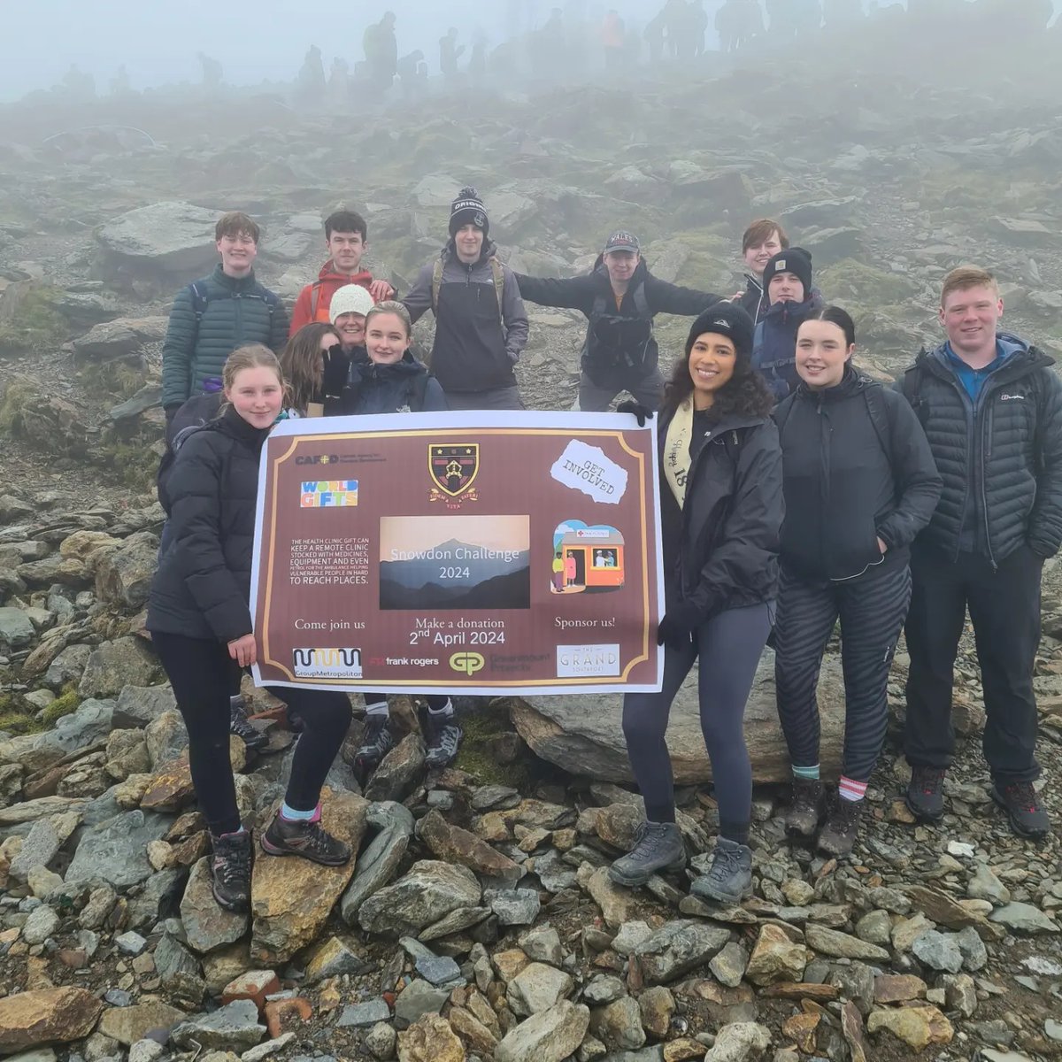 #ThrowbackThursday to when a group of our Sixth Form students and staff members embarked on a challenging walk up the 1085m summit, Mount Snowdon to help raise funds to build a CAFOD world gift of a health clinic in a remote area.✨

🔗Fundraiser link: justgiving.com/page/smc-snowd…