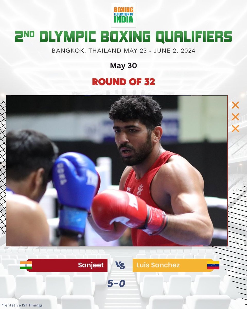 Sanjeet advances into Pre-QF🥳
2⃣ wins away from securing the quota✨

#2ndOlympicBoxingQualifiers | #Boxing🥊