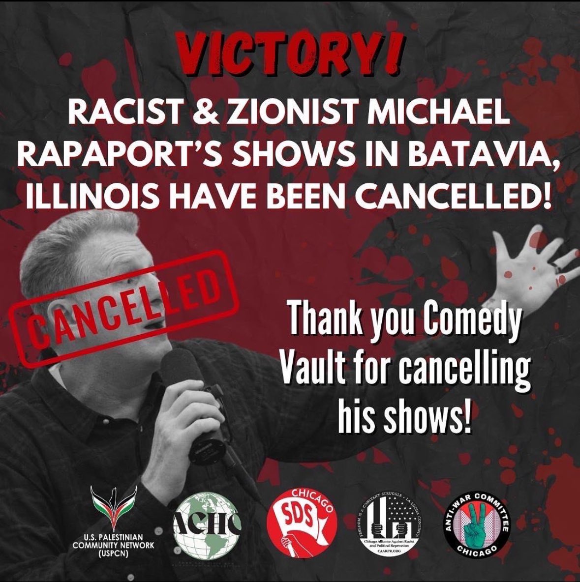 Ugly ass @MichaelRapaport got his show cancelled 🥹🇵🇸❤️‍🔥🍉