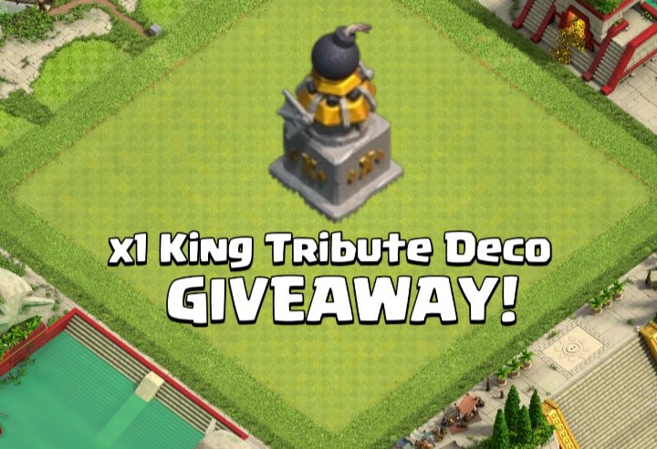 🎁KING TRIBUTE DECORATION GIVEAWAY🎁

Requirements to enter:

Follow @Stabby_Duck @AdamBrawl_ 🤝

Like❤️ and repost♻️ this post 
#clashofclans #clashofclansgiveaway