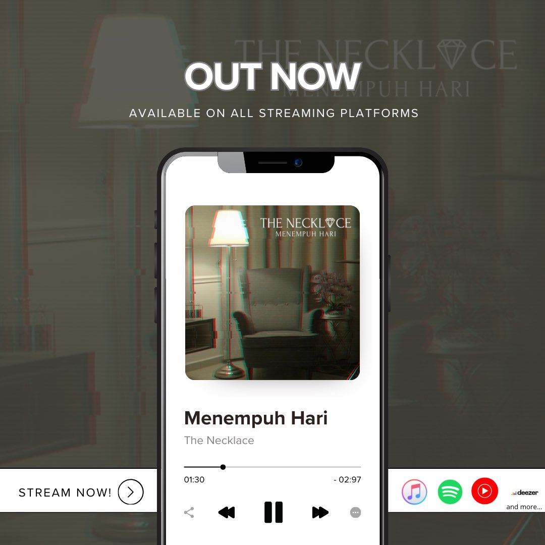 Single terbaru kami ‘Menempuh Hari’ kini sudah boleh didengarkan di semua platfom digital. Strim sekarang!