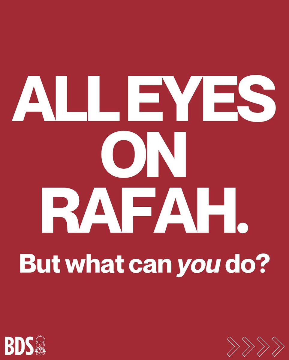 Direct your eyes at Rafah, but don’t stop there. Learn what you can do to help stop Israel’s genocide against 2.3 million Palestinians in Gaza. #AllEyesOnRafah