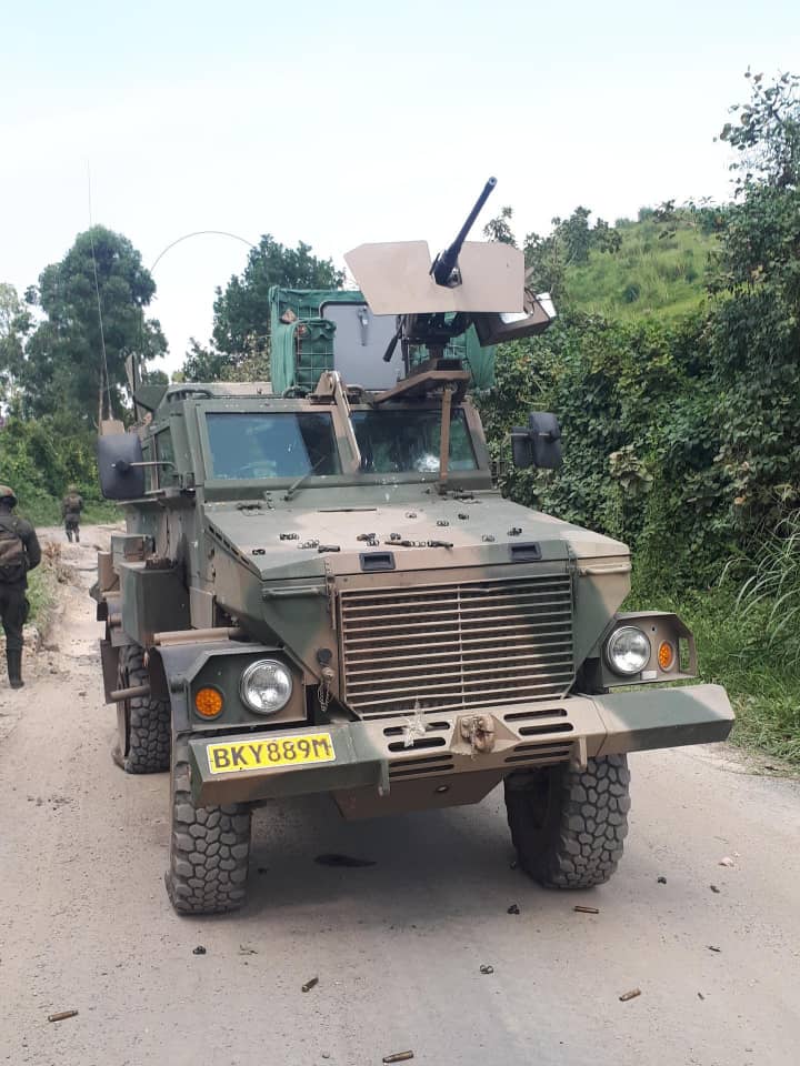 Update SAKE: M23 stopped an SADC-FARDC attack this morning in Kingi, a small village just outside Sake. They claim that SADC troops were actively involved and that 4 armored cars and one truck were captured and/or destroyed. More details will follow.