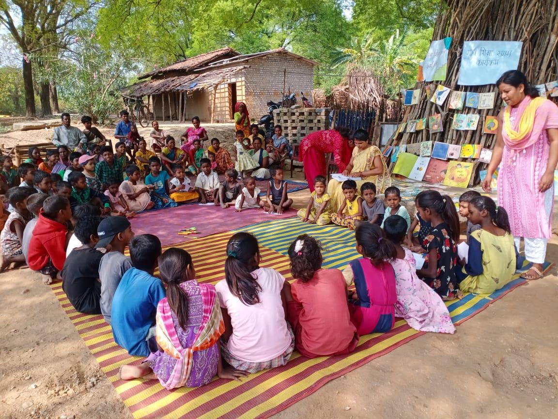 JepcJharkhand's tweet photo. Under the guidance of Jharkhand Education Project Council, #CINI Tata Trust is organizing the #Gram_Shiksha_Sangam program in 24 blocks across eight districts of the state to keep children connected with education during the summer vacation. In this program, every day, for two hours in the morning or evening, children are taught in the presence of #SMC members and education representatives in a village, so that they remain engaged with education during the summer holidays and make an enriching use of their time.

The key objective of the Gram Shiksha Sangam program is to Engage children with education during the summer vacation to prevent a break in #learning. This program aims to maintain continuity in education and enhance children's learning experience even when schools are closed for the summer holidays.
#EducationForAll @cinicell @tatatrusts #JEPC