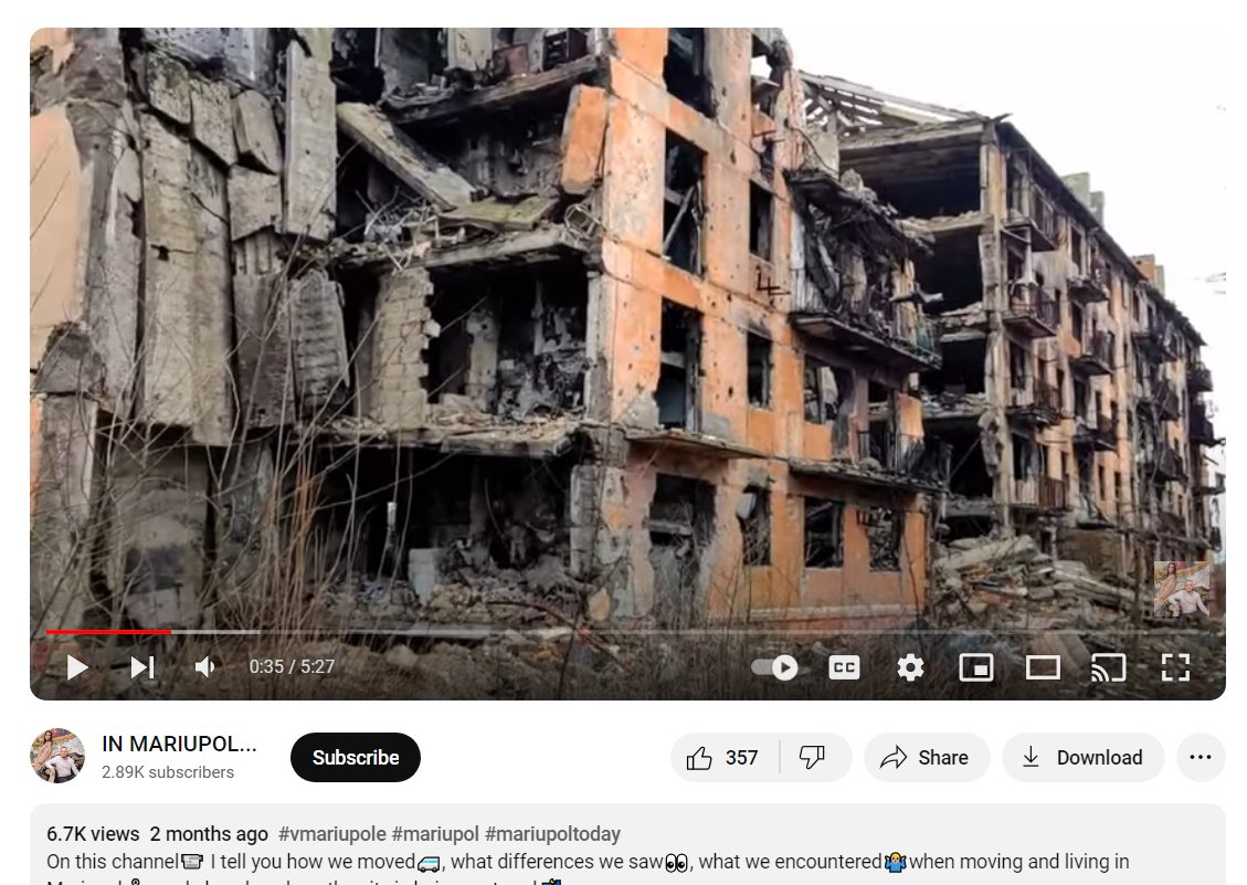 Russian citizens continue to enthusiastically embrace the Russian policy of settling newly occupied Ukrainian territories. Some, like Alexander, willingly share their lives in Ukrainian cities destroyed by Russia online. 'Pros and cons of moving to Mariupol,' the title of one of