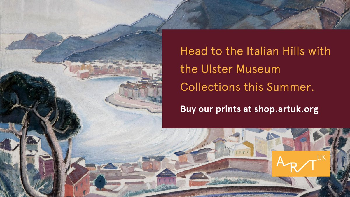 Did you know you can buy art prints from the Ulster Museums Collection? Bring the Italian Hills to you this Summer with a print from @artukdotorg

Browse all here → bit.ly/4bsYOh6

Featured: Santa Margherita, Italy, Alexander Stuart-Hill (1889–1948) National Museums NI.