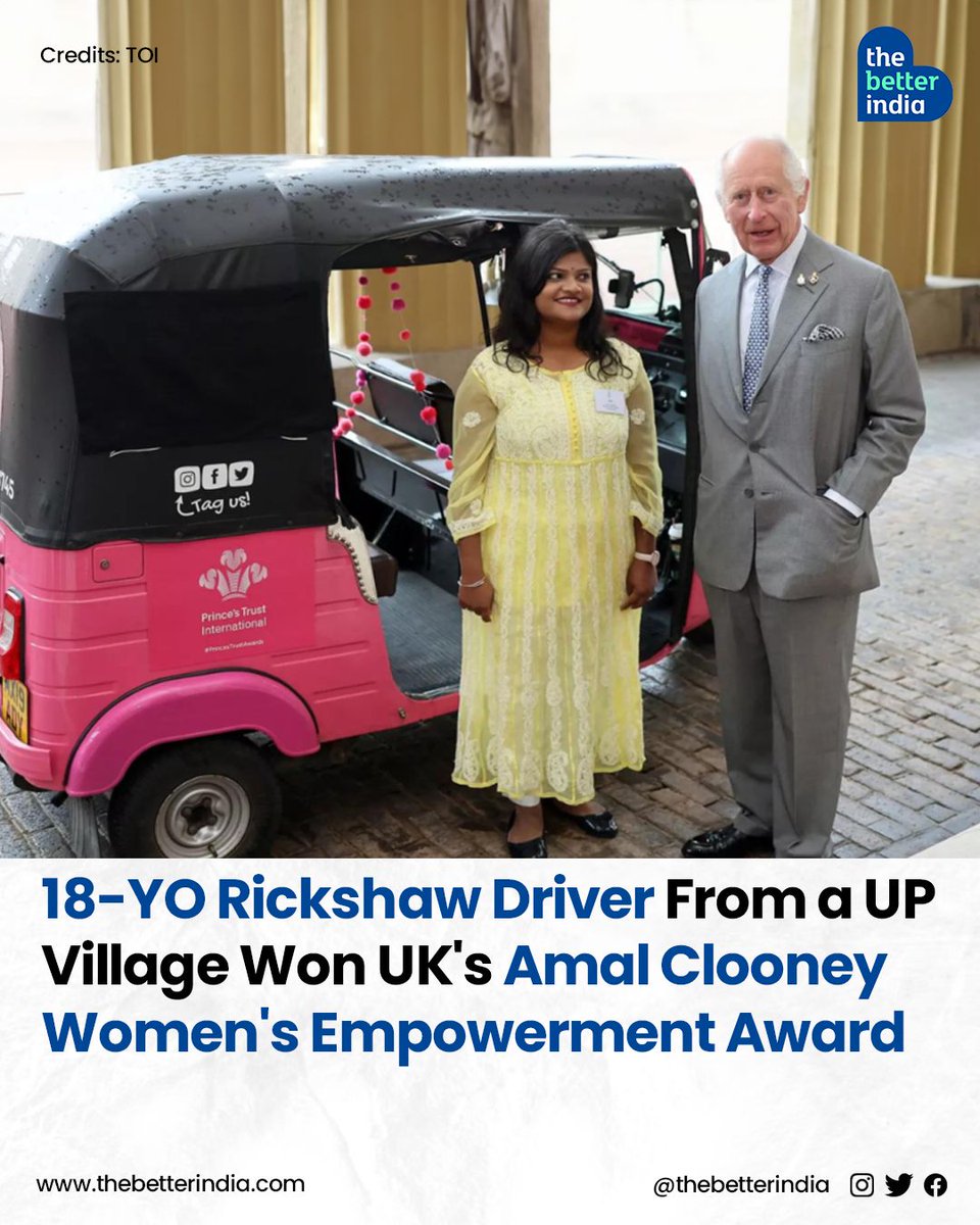 Imagine an 18-year-old rickshaw driver from a small village in Uttar Pradesh not just driving a rickshaw, but steering the way for women's empowerment across India.  

[Rickshaw Driver, Uttar Pradesh, Pink E-rickshaw Initiative, Women's Transportation, Changemaker, Inspiration]