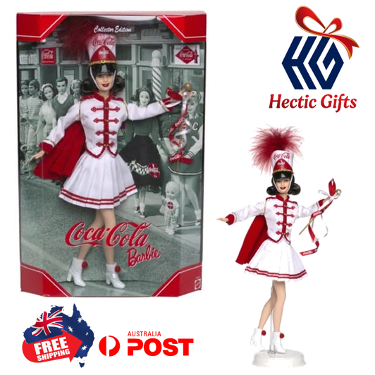 NEW Mattel - BARBIE Coca-Cola Marching Girl Collectors Doll ow.ly/PTOi50LfioQ #New #HecticGifts #Mattel #Barbie #LimitedEdition #CocaCola #MarchingGirl #Collectible #BarbieDoll #BarbieCollector #Doll #BarbieDoll #Coke #FreeShipping #AustraliaWide #FastShipping