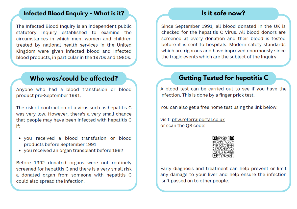 You will have seen the news surrounding the infected blood inquiry. Llais is urging those who received a blood transfusion or blood products before September 1991, or have received an organ translant before 1992 to follow the steps provided in the leaflet below: #InfectedBlood