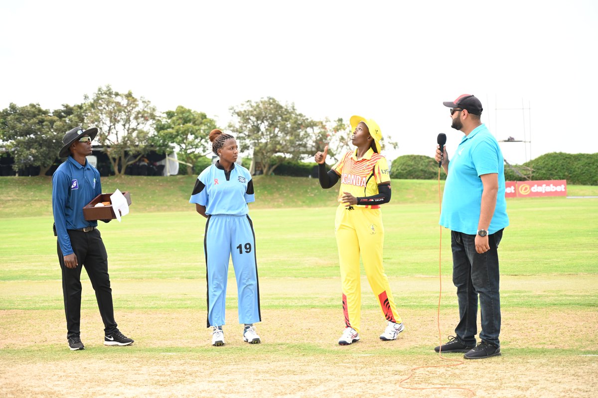 🏏 Kwibuka Cricket 2024 - Third Game Update 🏏

Match:🇺🇬 Uganda Women vs. 🇧🇼 Botswana Women 📍 Ground A
Update:Uganda Women won the toss and opted to bat.
Stay tuned for more updates and live action!

#KwibukaCricket2024 #UgandaVsBotswana #CricketForAll #LiveCricket