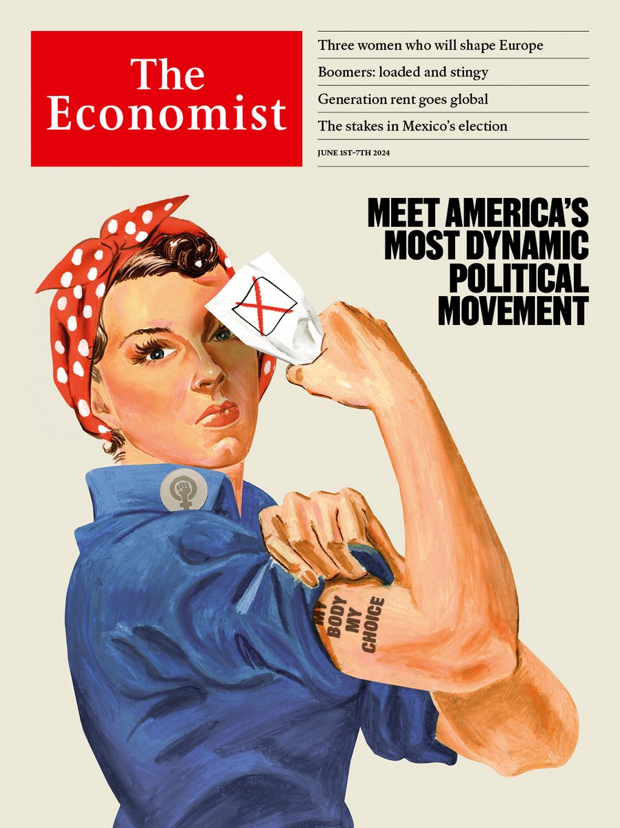 TheEconomist's tweet photo. A backlash against abortion bans is energising the middle ground in America. The pro-choice movement could help Joe Biden in November https://t.co/EX4vx1Z1BL https://t.co/hHSthSWkOF