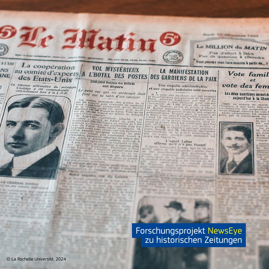 Der Preis für <a href="/NewsEyeEU/">NewsEye 🔎📰</a> wurde in der Forschungskategorie vergeben. Das Projekt wurde von Fachleuten aus 🇦🇹, 🇫🇮, 🇫🇷 und 🇩🇪entwickelt, es verbessert den Zugang zur frühen europäischen Presse (1850 - 1950). 15 Millionen Seiten wurden von #Nationalbibliotheken digitalisiert.