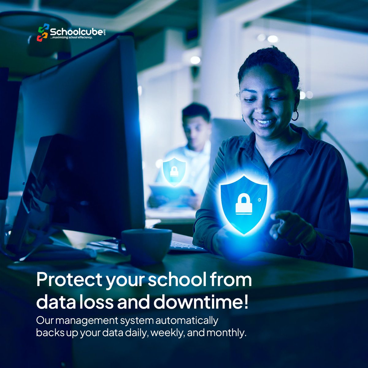 Don't risk losing precious data. Our solution ensures your school's information is safe, secure, and always available! For further information and questions, kindly send a DM.#schoolcube #SchoolDataProtection