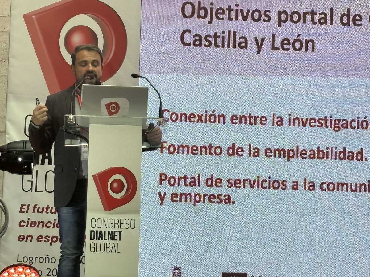 bibliotecaubu's tweet photo. #CongresoDialnetGlobal Caso de éxito. Portal de Ciencia y Tecnología de Castilla y León
Fernando Martín Rodríguez. Director del Consorcio de Bibliotecas Universitarias de Castilla y León https://t.co/GkUeHtjDFv