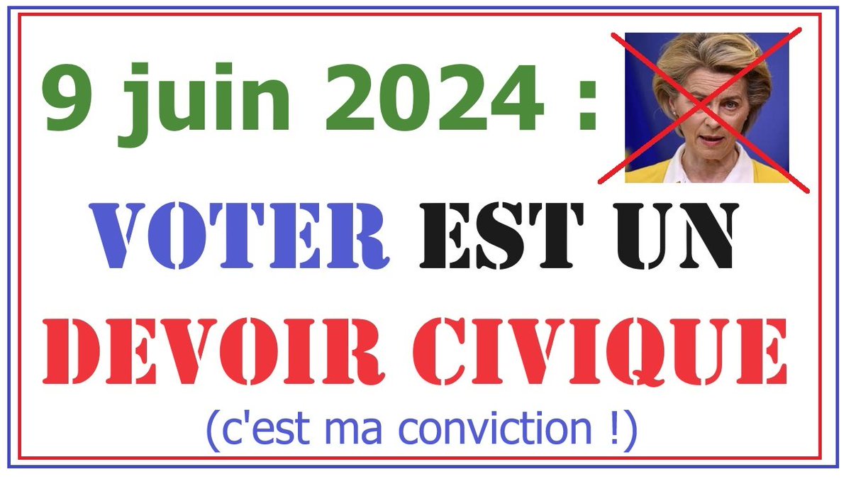 ULama31's tweet photo. https://t.co/TyY3O9ADxv
Jocelyne Chassard @canaljack2023 « Votez le 9 juin contre l'UE vassale et corrompue ! Exercer son droit de vote est pour moi un devoir civique. Cette conviction, je l'ai exposée le 28 mai 2024 dans mon entretien avec journaliste-citoyen @NBouvierOff. https://t.co/GDvXD7i6ls
