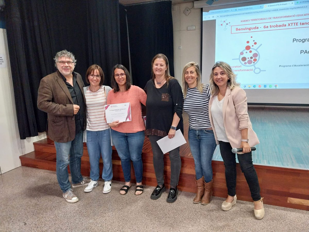 A la XTTE de Girona s’han lliurat els diplomes de reconeixement dels centres participants en el programa PAcTE i els centres referents que els han donat suport.