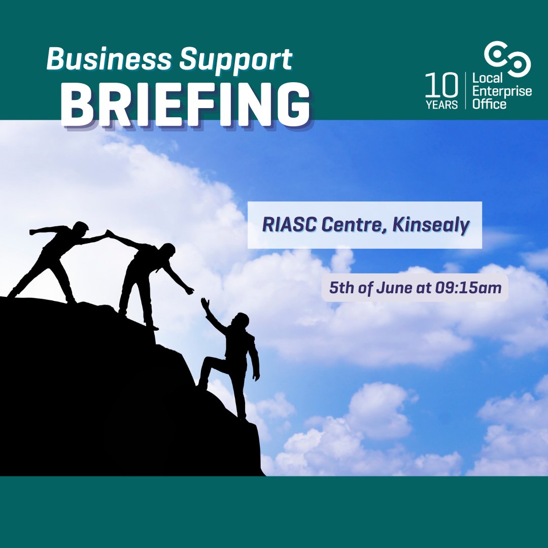 Join us on the 5th of June in Kinsealy for our Business Support Briefing. Find out about grants, online trading supports, training and mentoring opportunities to help you in your business. Sign up today: localenterprise.ie/Fingal/Trainin… @fingalcoco