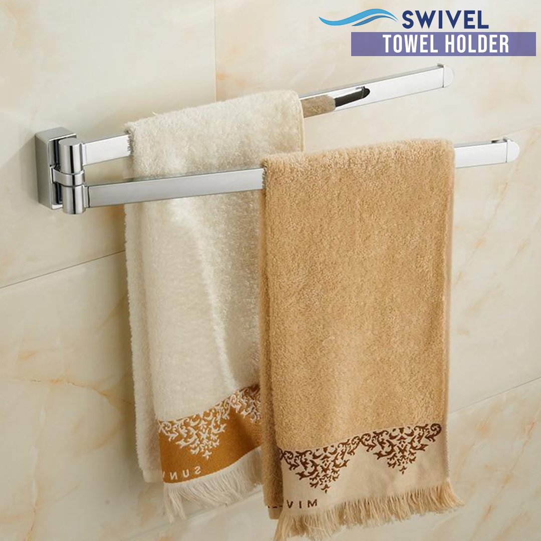 Tired of Looking For Something to Hang Your Towels? Keep Your Towels Close To You with this Swivel Towel Bar

#SwivelTowelBar #BathroomAccessories #TowelRack #HomeOrganization #SpaceSaver #BathroomDesign #FunctionalDecor #ModernBathroom #TowelHolder #HomeImprovement