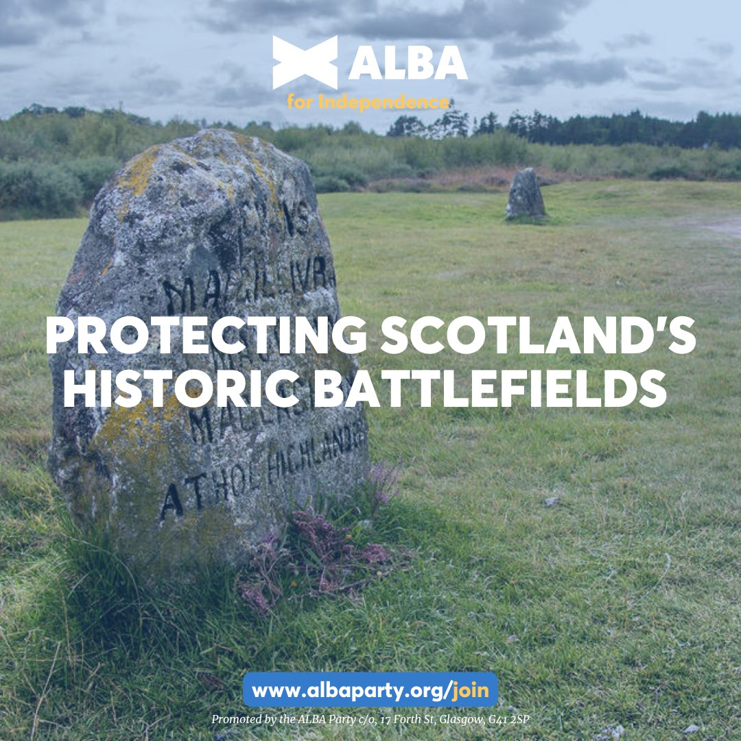 🏴󠁧󠁢󠁳󠁣󠁴󠁿 Scotland has many Historic battlefields and we are currently at risk of losing our history and heritage through the growth of developments on Scotland’s Heritage Sites. Read our Protecting Scotland's Battlefields Policy 👇 albaparty.org/protecting_sco… #ALBAforIndependence