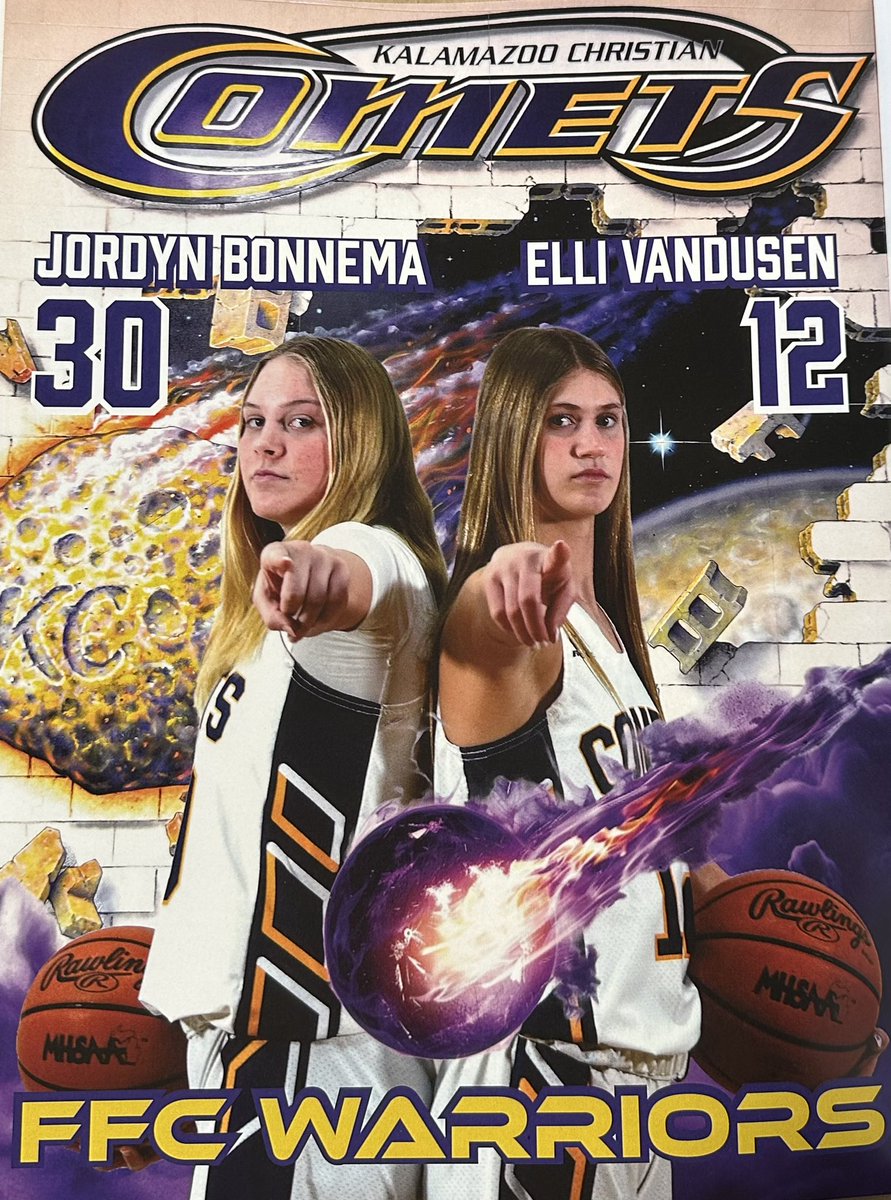 Look who made the inside cover of Eyes On Michigan basketball magazine! @ElliVanDusen & @JordynBonnema Thanks Walt for this amazing opportunity and photo shoot. Next week we start getting ready for the 2024/2025 season! @MichHSBball @PGHMichigan @BCAMCoaches #IPress #Standard