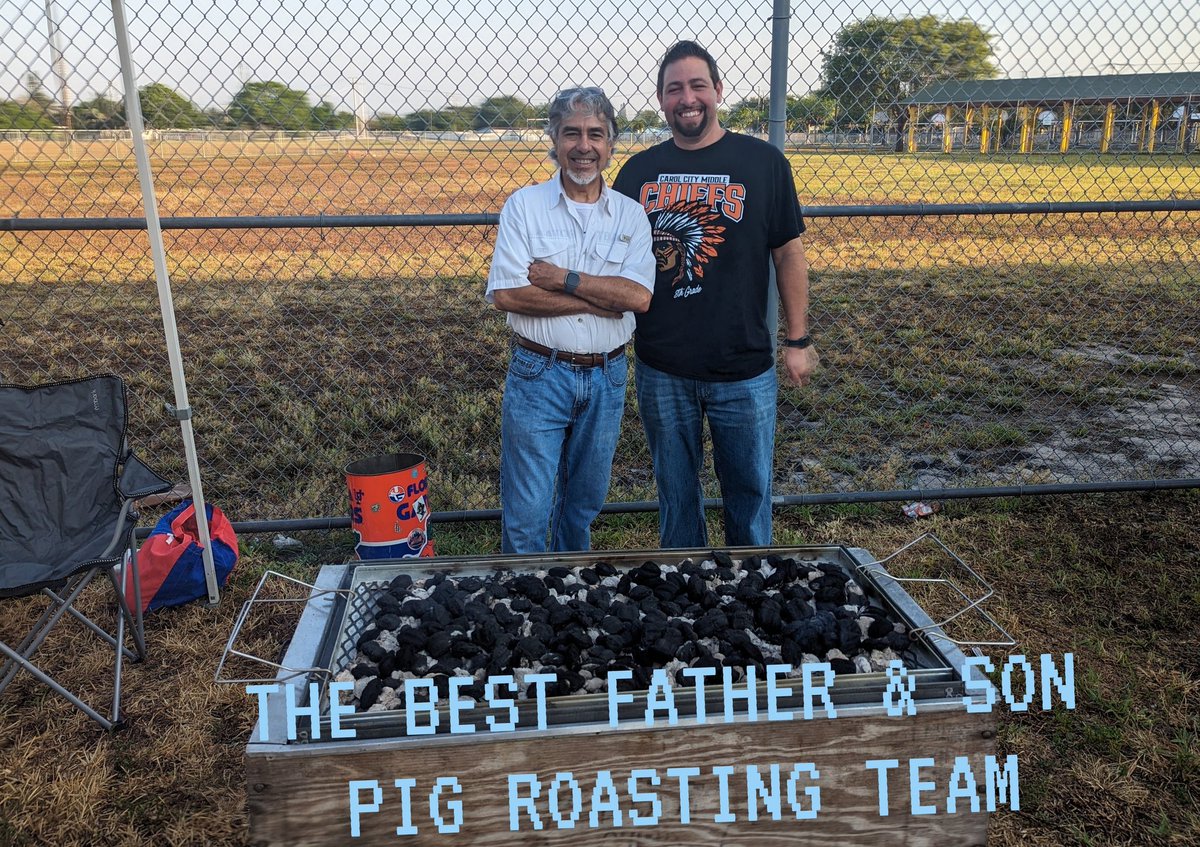 You know the 6th & 7th Grade Picnic at @CCMSChiefs is going to be lit when Daddy E & Mr @RomuloEspinosa coming in at 5ish to #knockout the set up @SuptDotres @trydiggs @docstevegallon @MDCPSNorth @MDCPSETO @AndyHarrison583 @MaloyAngel @MathwithMeKJ #endofyear #picnic🥊🖤🧡🤍