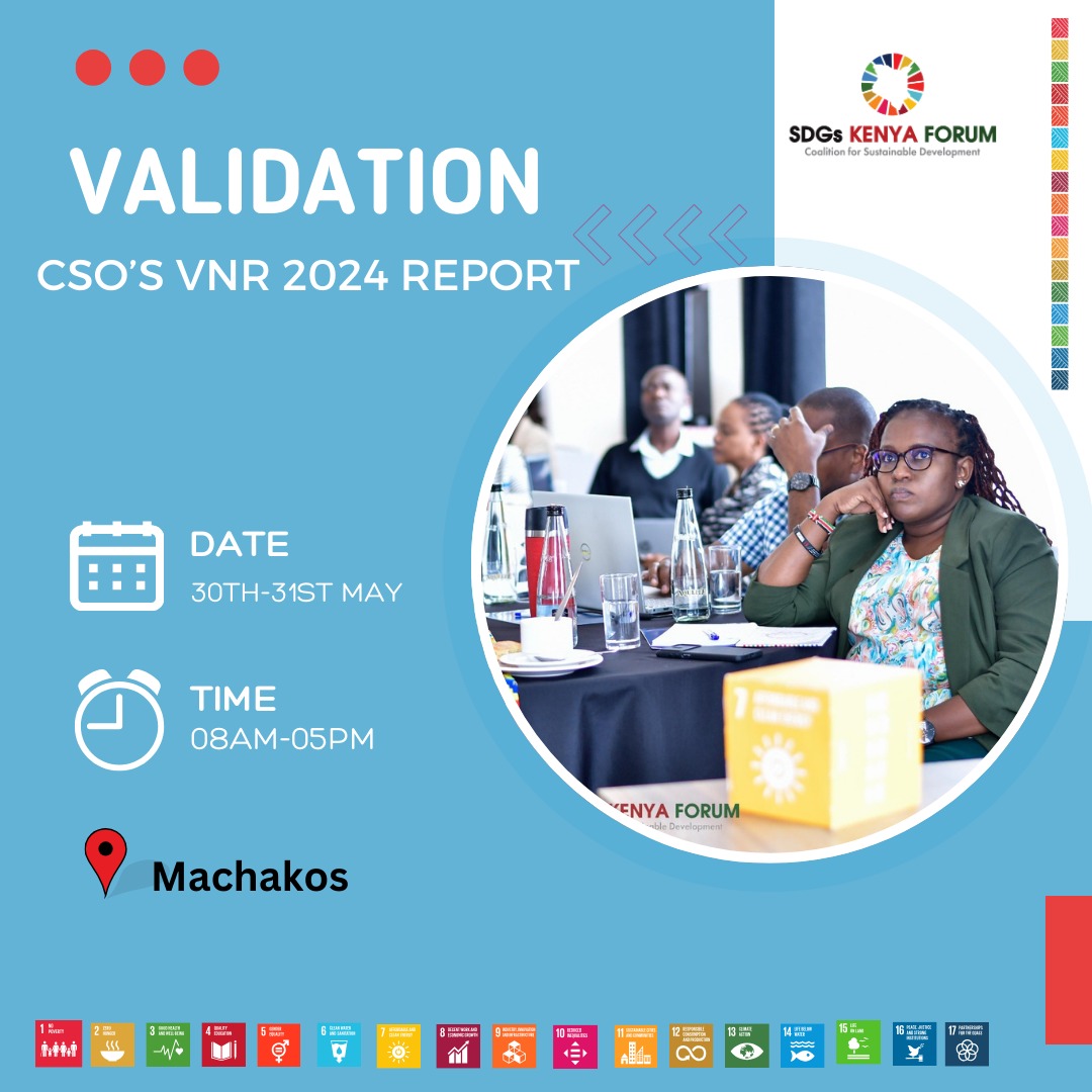 Integrated Development Facility (IDF),kenya (@idfkeny1) on Twitter photo IDF is Participating in the ongoing 2 day CSOs Draft voluntary National Review (VNR) Report validation workshop in Machakos.
With Support from <a href="/SDGsKenyaForum/">Coalition for Sustainable Development</a> ,we are critically assessing &validating findings & recommendations to reflect stakeholder contributions. IDF is Participating in the ongoing 2 day CSOs Draft voluntary National Review (VNR) Report validation workshop in Machakos.
With Support from <a href="/SDGsKenyaForum/">Coalition for Sustainable Development</a> ,we are critically assessing &validating findings & recommendations to reflect stakeholder contributions.