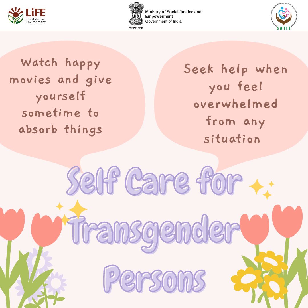 Self-care is a powerful act of self-love for all of us, including transgender persons. #equalrightsforall #Equality #TransRightsAreHumanRights #inclusion @Drvirendrakum13 @MSJEGOI @mygovindia @_saurabhgarg @NMBA_MSJE