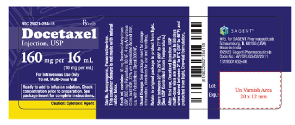 Sagent Pharmaceuticals Issues Voluntary Nationwide Recall of Docetaxel Injection, USP Due to Potential Presence of Particulate Matter fda.gov/safety/recalls…