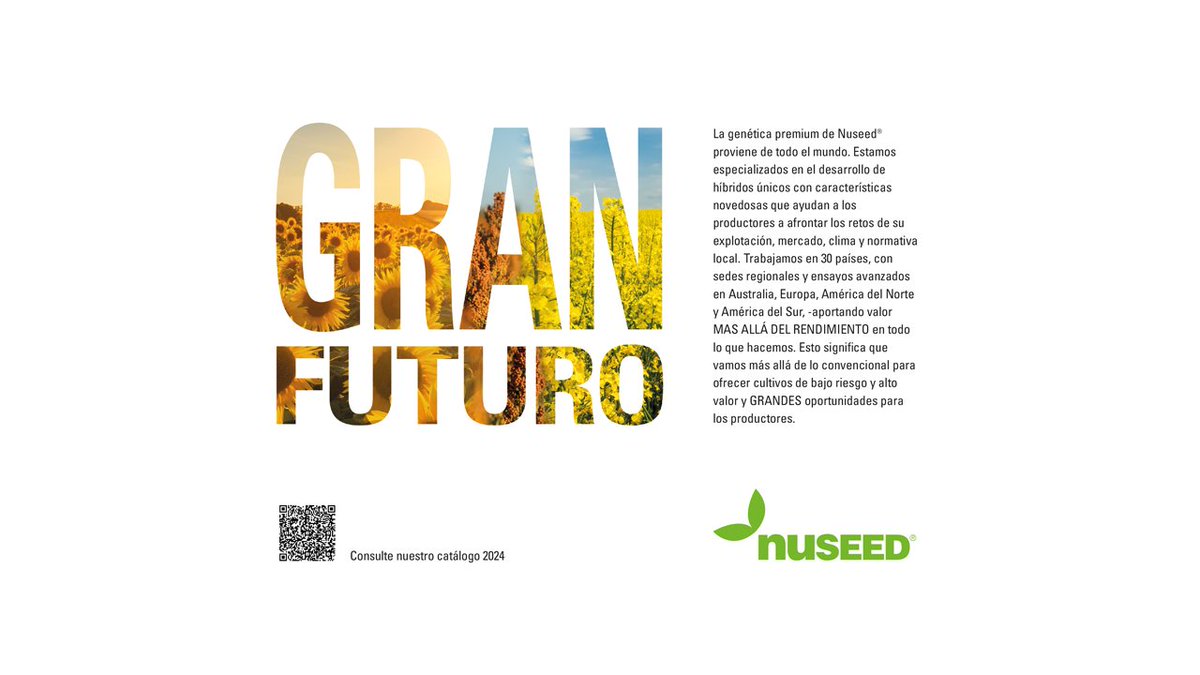 edit_agricola's tweet image. En un mundo en constante cambio, 🌱 #Nuseed destaca por ir "más allá del rendimiento" y redefinir nuevas posibilidades para los #agricultores 👩‍🌾👨‍🌾 

Conoce más en Revista #Agricultura ⤵️
revistaagricultura.com/Noticias/Notic…