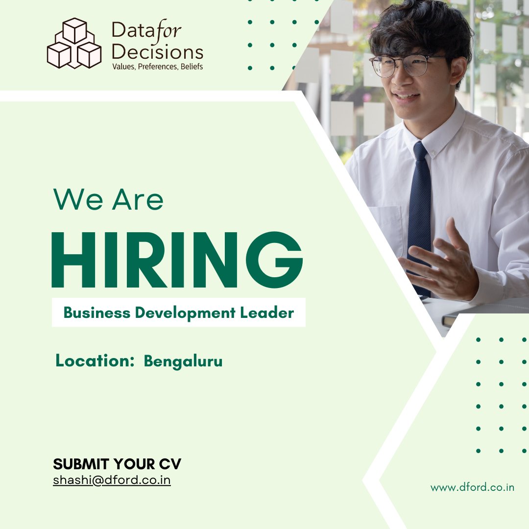 DecisionsFor's tweet image. 𝐇𝐢𝐫𝐢𝐧𝐠 𝐟𝐨𝐫 𝐚 𝐃𝐲𝐧𝐚𝐦𝐢𝐜 𝐁𝐮𝐬𝐢𝐧𝐞𝐬𝐬 𝐃𝐞𝐯𝐞𝐥𝐨𝐩𝐦𝐞𝐧𝐭 𝐋𝐞𝐚𝐝𝐞𝐫 

Apply on LinkedIn: lnkd.in/g5376HAU
Send your resume to – shashi@dford.co.in

#HiringNow #JobOpening #JobAlert #CareerOpportunity #BusinessDevelopment