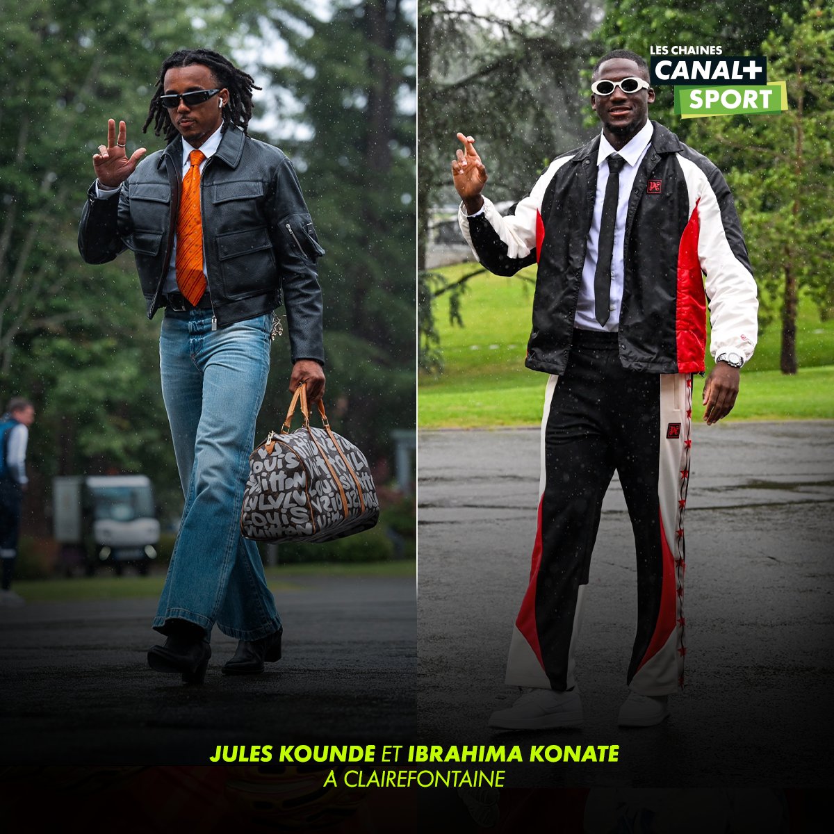 Jules Koundé et Ibrahima Konaté, la paire de défenseurs la plus stylée du monde ? 😜