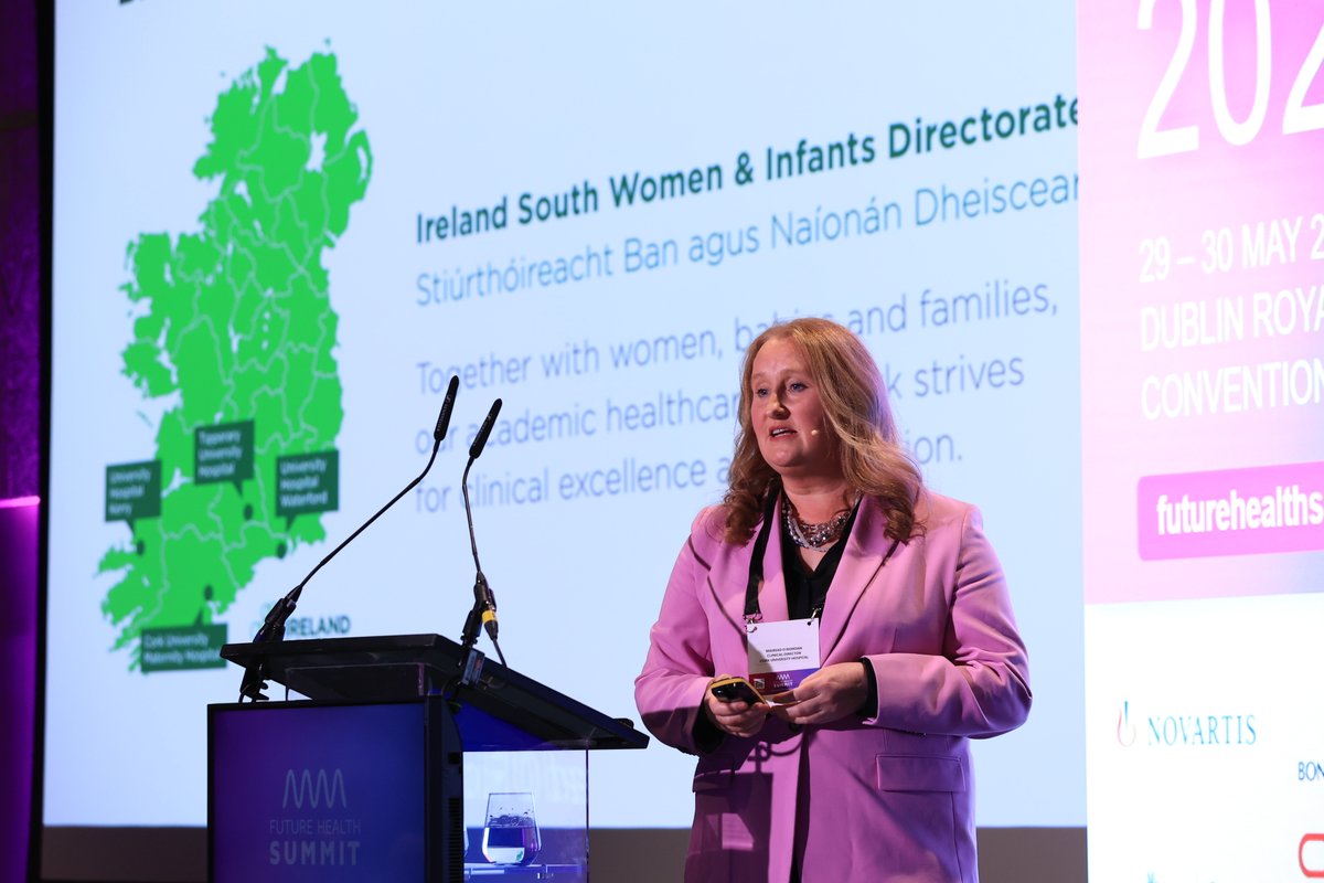 Our last speaker for Session 2: Dr Mairead O’Riordan, Clinical Director, Cork University Maternity Hospital @CUH_Cork @InvestnetEvents #FHSummit24