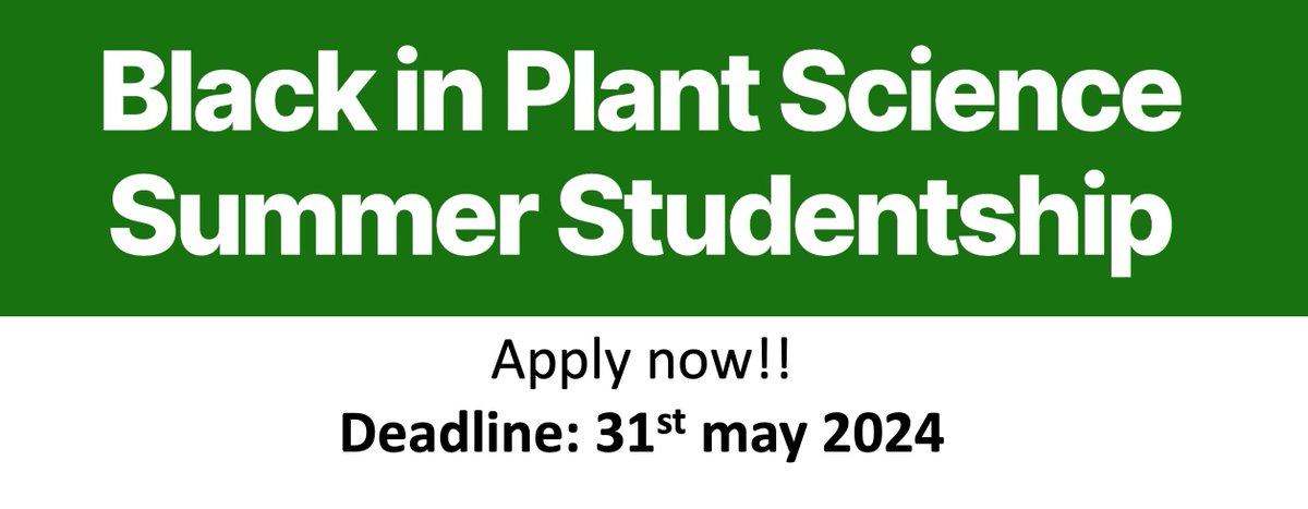 The Plant Journal (@theplantjournal) on Twitter photo ⏰TOMORROW IS THE DEADLINE! One day left to apply to this sponsored
<a href="/ThePlantJournal/">The Plant Journal</a> and @BlackInPlantSci
summer internship! Details in the thread and 👉blackinplantscience.org/2024/04/29/bla… ⏰TOMORROW IS THE DEADLINE! One day left to apply to this sponsored
<a href="/ThePlantJournal/">The Plant Journal</a> and @BlackInPlantSci
summer internship! Details in the thread and 👉blackinplantscience.org/2024/04/29/bla…