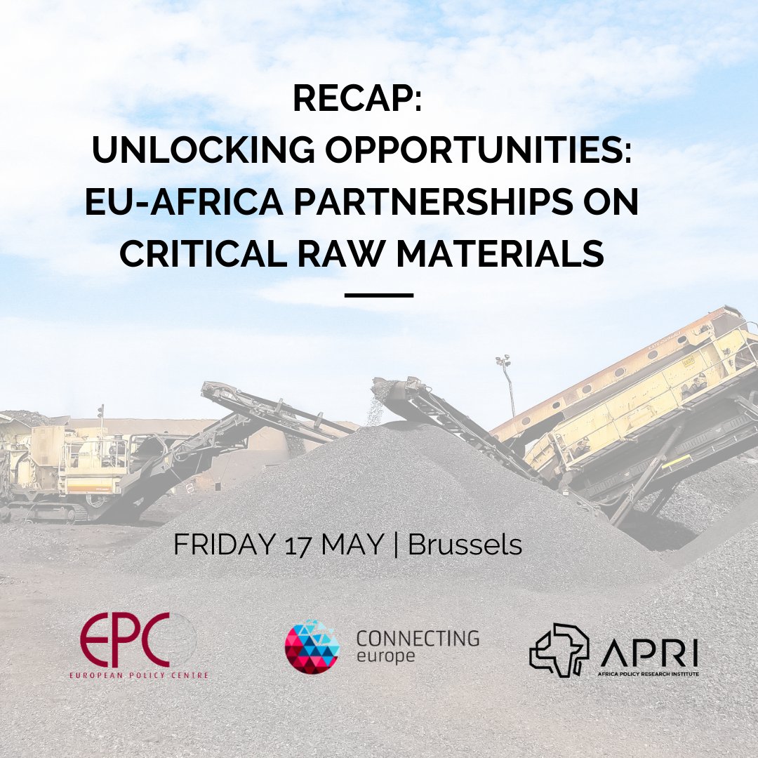 On May 17, APRI APRI - Africa Policy Research Institute's Geopolitics &amp; Geoeconomics Program in partnership with the European Policy Centre (EPC) and its Connecting Europe project held a closed-door roundtable in Brussels. We would like to thank our partners and guests for this