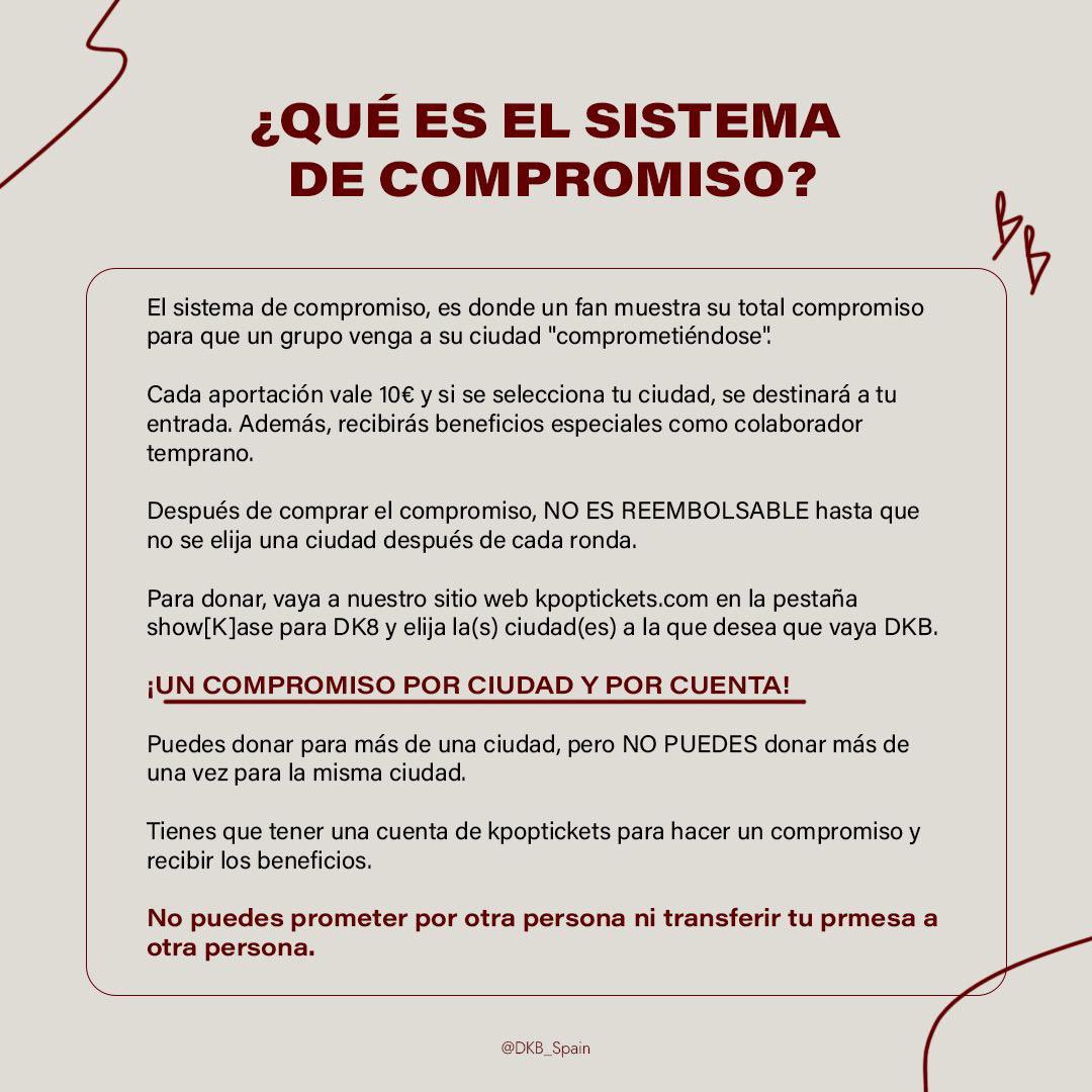 DKB_Spain's tweet image. ¿𝗗𝗞𝗕 𝗘𝗡 𝗘𝗦𝗣𝗔𝗡𝗔? 🇪🇸 
¡Es posible! Si quedamos entre las primeras 5 ciudades, ¡vendrán a Madrid con su tour europeo! 🔥
Podemos hacerlo posible en el enlace ✊🏻✨
🔗kpoptickets-com.myshopify.com/products/dkb-m…

¿Cómo quedar en el top 5? Os explicamos el sistema de compromiso👇🏻

#DKB #다크비